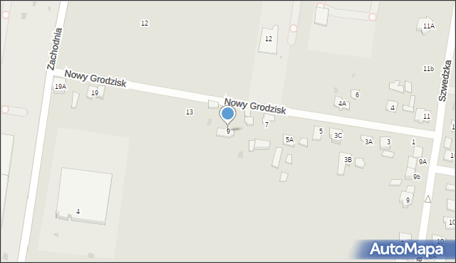 Grodzisk Mazowiecki, Nowy Grodzisk, 9, mapa Grodzisk Mazowiecki