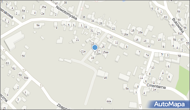 Grodzisk Wielkopolski, Nowotomyska, 17a, mapa Grodzisk Wielkopolski