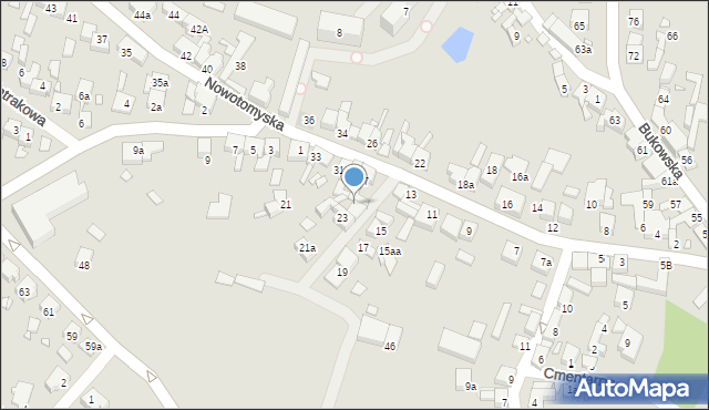 Grodzisk Wielkopolski, Nowotomyska, 25, mapa Grodzisk Wielkopolski