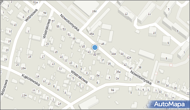 Grodzisk Wielkopolski, Nowotomyska, 41, mapa Grodzisk Wielkopolski