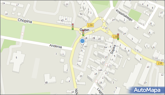 Gubin, Nowa, 3, mapa Gubin