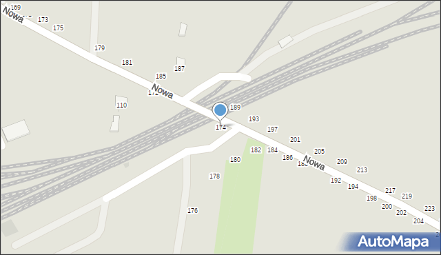 Hrubieszów, Nowa, 174, mapa Hrubieszów