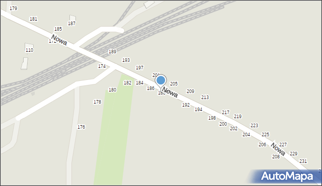 Hrubieszów, Nowa, 188, mapa Hrubieszów