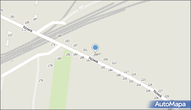 Hrubieszów, Nowa, 205, mapa Hrubieszów