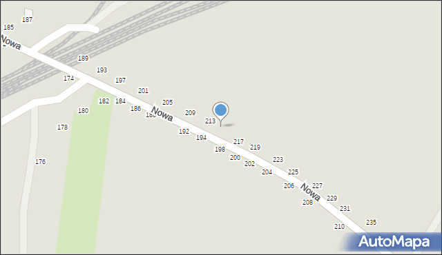 Hrubieszów, Nowa, 215, mapa Hrubieszów