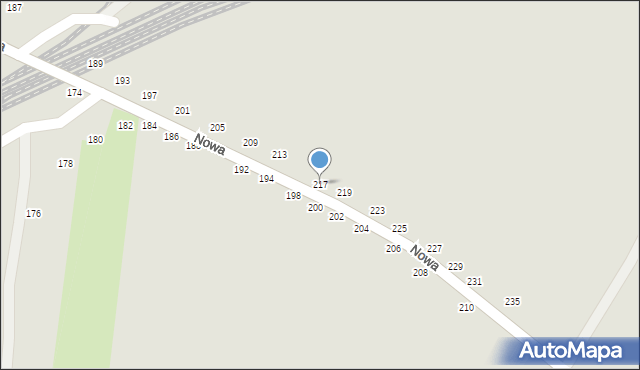 Hrubieszów, Nowa, 217, mapa Hrubieszów