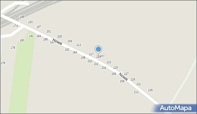 Hrubieszów, Nowa, 219, mapa Hrubieszów