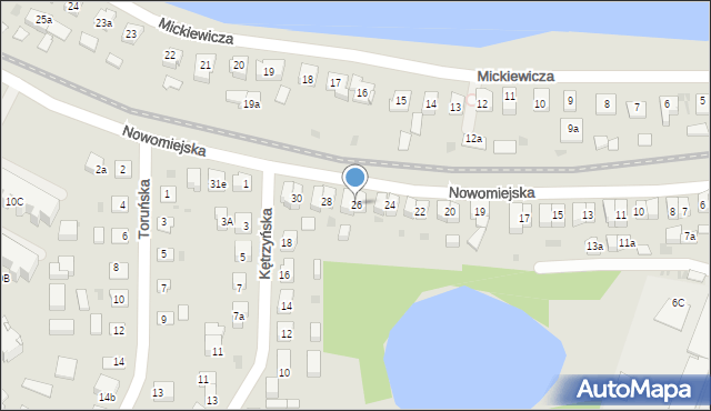 Iława, Nowomiejska, 26, mapa Iława
