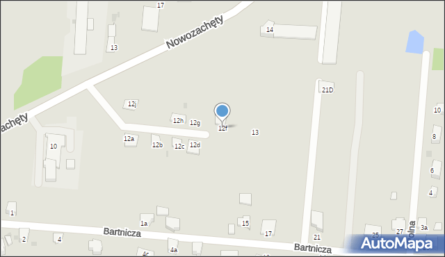 Imielin, Nowozachęty, 12f, mapa Imielin