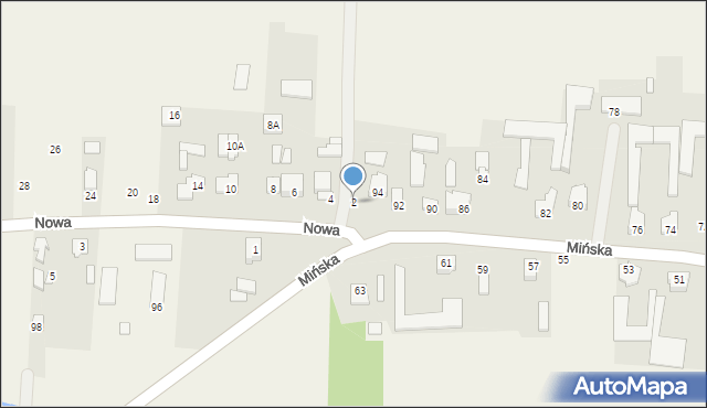 Jakubów, Nowa, 2, mapa Jakubów