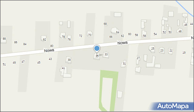 Jakubów, Nowa, 35, mapa Jakubów