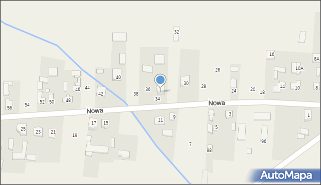 Jakubów, Nowa, 37, mapa Jakubów