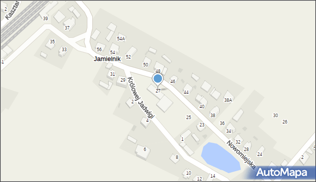 Jamielnik, Nowomiejska, 27, mapa Jamielnik