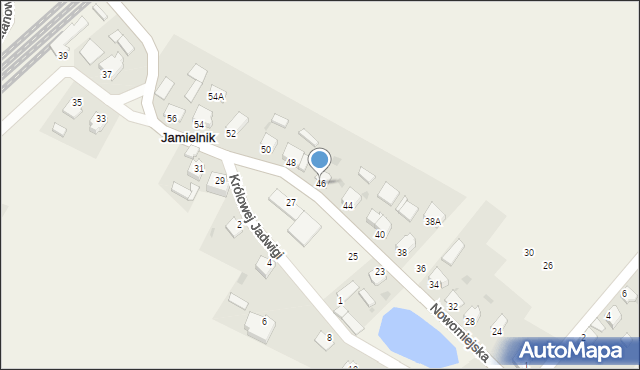 Jamielnik, Nowomiejska, 46, mapa Jamielnik