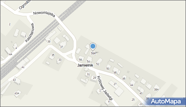 Jamielnik, Nowomiejska, 54A, mapa Jamielnik