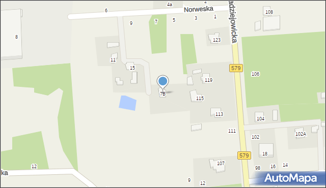 Janinów, Norweska, 7B, mapa Janinów