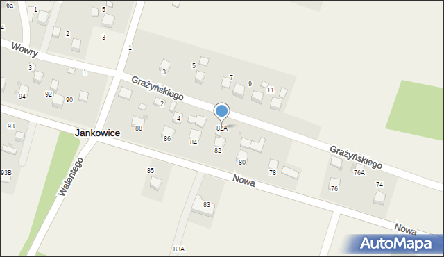 Jankowice, Nowa, 82A, mapa Jankowice