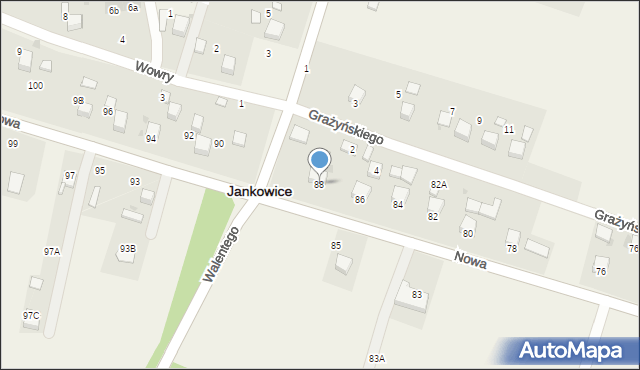 Jankowice, Nowa, 88, mapa Jankowice