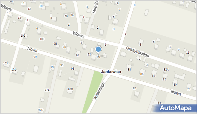 Jankowice, Nowa, 90, mapa Jankowice