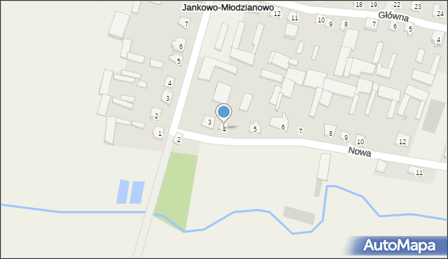 Jankowo-Młodzianowo, Nowa, 4, mapa Jankowo-Młodzianowo