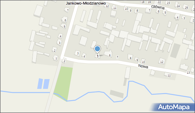 Jankowo-Młodzianowo, Nowa, 5, mapa Jankowo-Młodzianowo