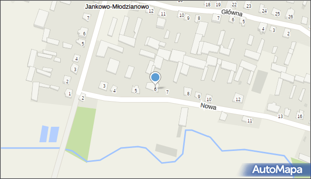 Jankowo-Młodzianowo, Nowa, 6, mapa Jankowo-Młodzianowo