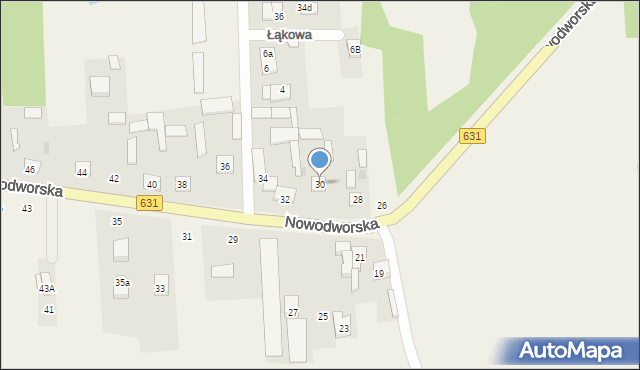 Janówek Pierwszy, Nowodworska, 30, mapa Janówek Pierwszy