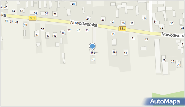 Janówek Pierwszy, Nowodworska, 43A, mapa Janówek Pierwszy