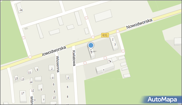 Janówek Pierwszy, Nowodworska, 5, mapa Janówek Pierwszy