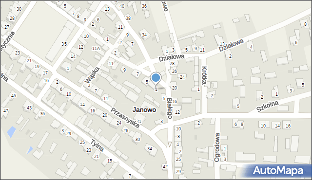 Janowo, Nowy Rynek, 1, mapa Janowo