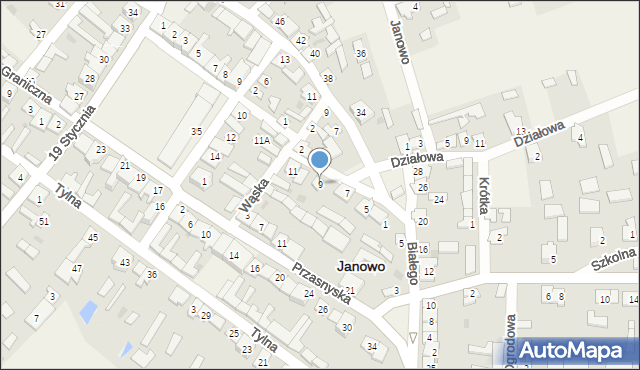 Janowo, Nowy Rynek, 9, mapa Janowo