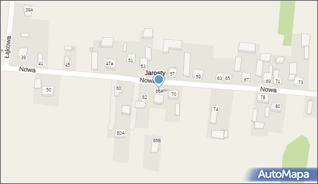 Jarosty, Nowa, 66A, mapa Jarosty