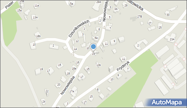 Jaworzno, Nowowiejska, 13, mapa Jaworzno