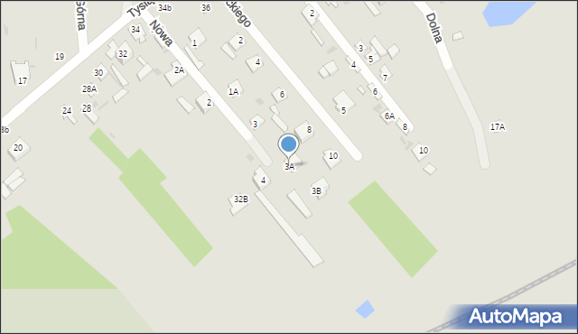 Jedlnia-Letnisko, Nowa, 3A, mapa Jedlnia-Letnisko