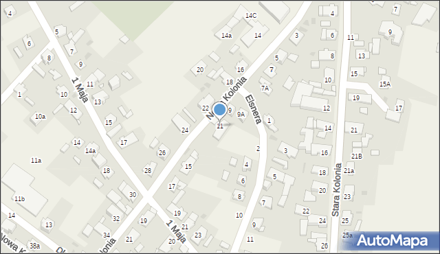 Jemielnica, Nowa Kolonia, 11, mapa Jemielnica