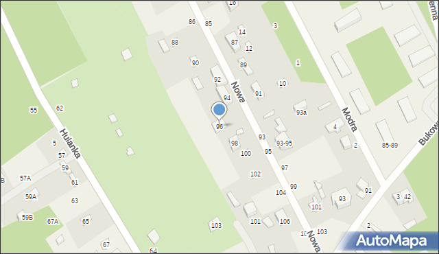 Justynów, Nowa, 96, mapa Justynów