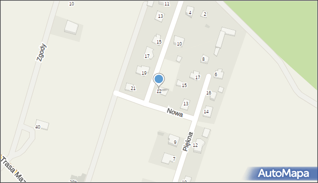 Kadzidło, Nowa, 12, mapa Kadzidło