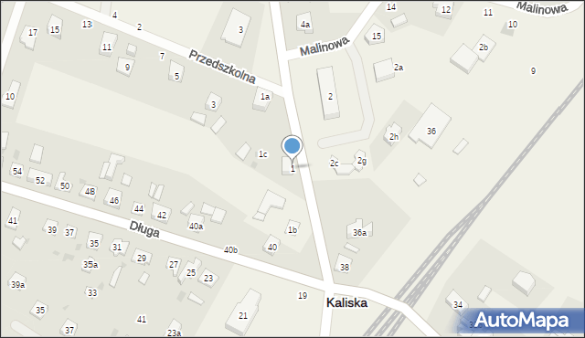 Kaliska, Nowowiejska, 1, mapa Kaliska