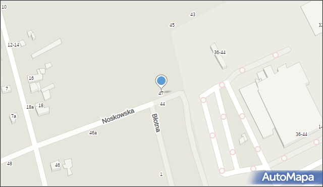 Kalisz, Noskowska, 47, mapa Kalisza