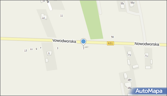 Kałuszyn, Nowodworska, 1, mapa Kałuszyn