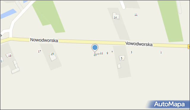 Kałuszyn, Nowodworska, 13, mapa Kałuszyn