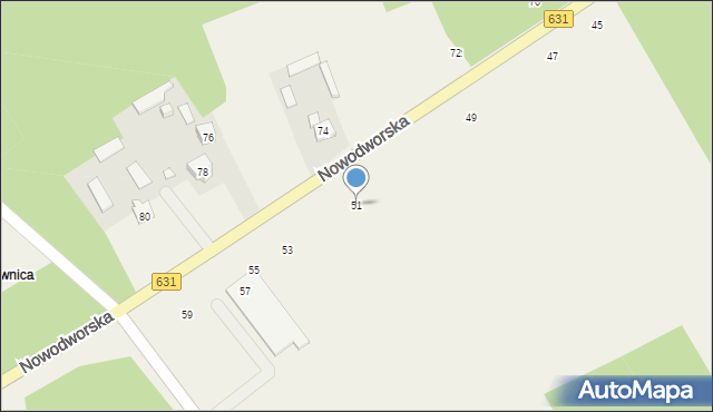 Kałuszyn, Nowodworska, 51, mapa Kałuszyn