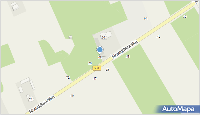 Kałuszyn, Nowodworska, 68, mapa Kałuszyn