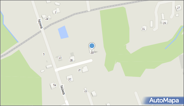 Kalwaria Zebrzydowska, Nowa, 2D, mapa Kalwaria Zebrzydowska