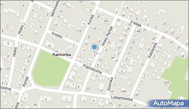 Kamionka, Nowy Rynek, 1, mapa Kamionka