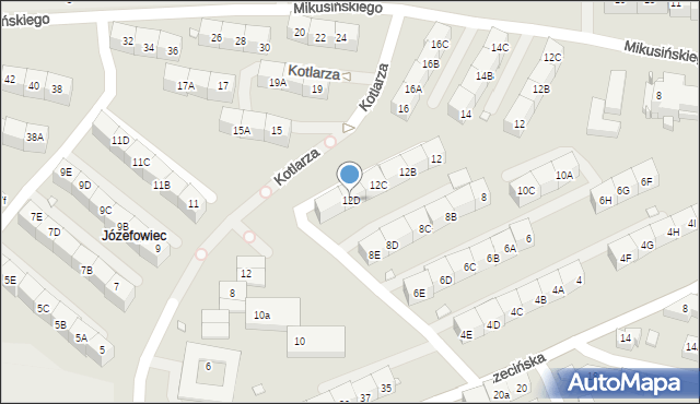 Katowice, Nowowiejskiego Feliksa, 12D, mapa Katowic