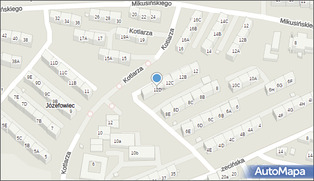 Katowice, Nowowiejskiego Feliksa, 12D, mapa Katowic