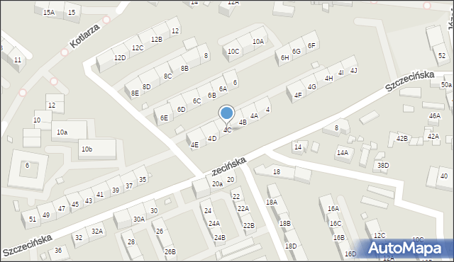 Katowice, Nowowiejskiego Feliksa, 4C, mapa Katowic