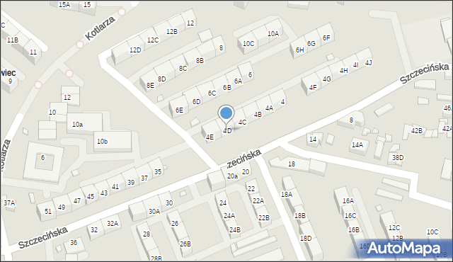 Katowice, Nowowiejskiego Feliksa, 4D, mapa Katowic