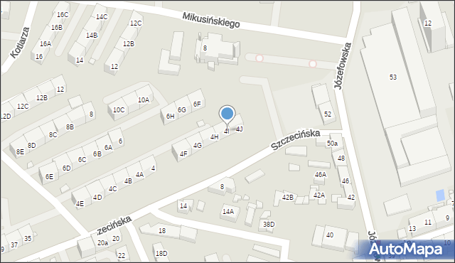 Katowice, Nowowiejskiego Feliksa, 4I, mapa Katowic